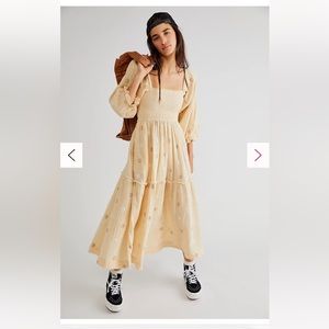 Free People- Dahlia Embroidered Maxi Dress